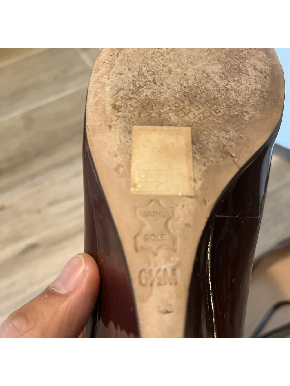TORY BURCH ASTORIA MAROON RED WEDGE PUMP HEELS SIZE 6.5M